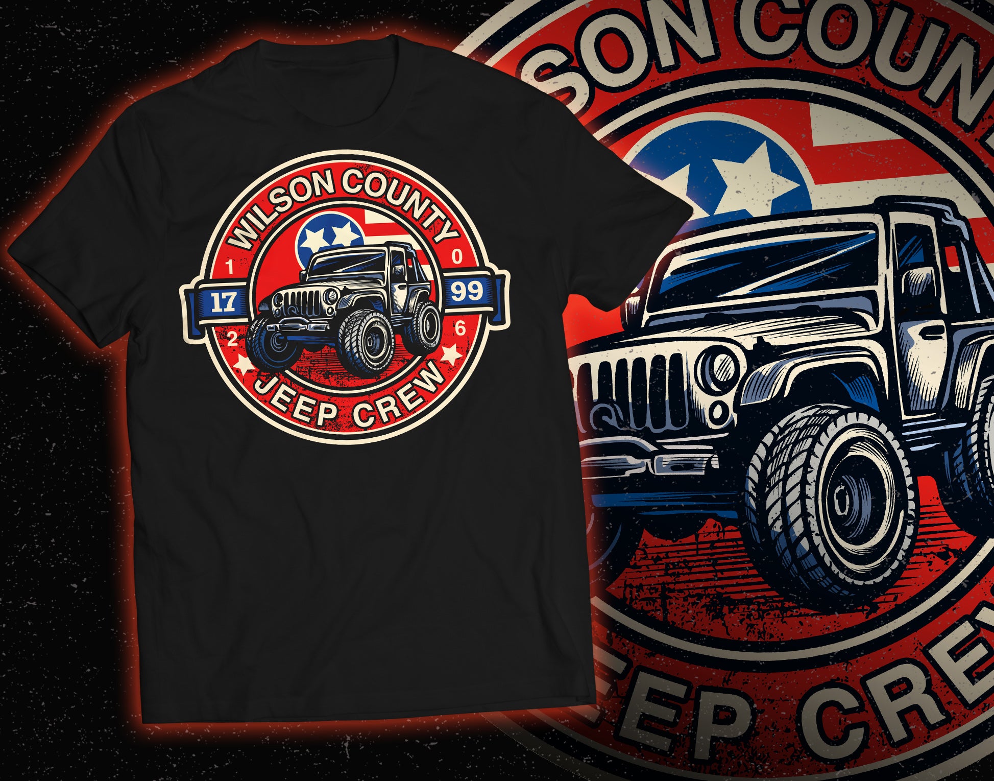 PRE-ORDER Wilson County Jeep Crew T-Shirt - 1941 Off-Road